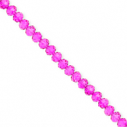 Top Facet kralen 4x3mm disc Fuchsia pink