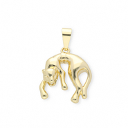 Brass TQ metaal bedels tijger Gold