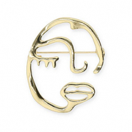 Broches gezicht Gold