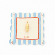 BY31&reg; Eco-brass metaal bedels wijnfles Gold