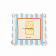 BY31&reg; Eco-brass metaal bedels sardines in blik Gold