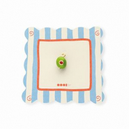 BY31&reg; Eco-brass metaal bedels met enamel olijf Gold-olive green-red