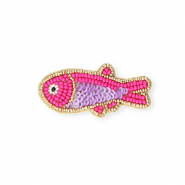 Broches vis Gold-neon azalea pink-purple
