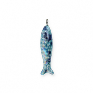 DQ® Grieks keramiek hangers sardine Blue