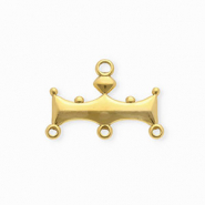 BY31&reg; Roestvrij stalen (RVS) Stainless steel onderdelen tussenstuk bar met 4 oogjes Gold