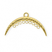 BY31&reg; Roestvrij stalen (RVS) Stainless steel onderdelen tussenstuk boog met 10 oogjes Gold