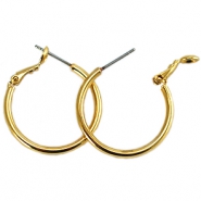 Onderdelen DQ metaal creolen 20mm Gold