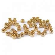 DQ metaal knijpkralen 2mm Gold