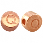 DQ metalen letterkraal Q Rosé goud (nikkelvrij)