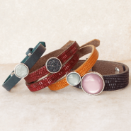 Inspiratiesets Get inspired! Cuoio armbanden en sleutelhangers in winterse kleuren
