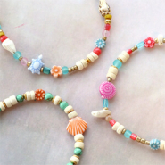 Inspiratiesets Maak vrolijke armbandjes met de sealife en bloem acryl kralen