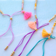 Inspiratiesets Trendy armbanden maken met kwastjes!