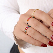 Inspiratiesets Inspiratie voor het maken van elegante ringen met imitatie natuursteen facet geslepen kralen