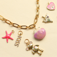 Inspiratiesets Maak prachtige sieraden: bedel-kettingen en oorbellen met Brass TQ metaal bedels