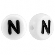 Letterkralen van acryl letter N Wit