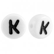 Letterkralen van acryl letter K Wit