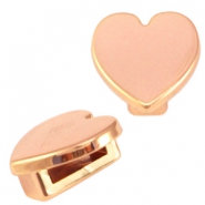 DQ metaal Cuoio slider hart Rosé goud