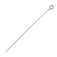 Roestvrij stalen (RVS) kettelstiften 50mm stainless steel Zilver