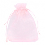 Sieraad zakje organza 13x18cm Roze