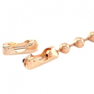 Onderdelen DQ metaal slotje ball chain voor 1.2mm ketting Rosé Gold