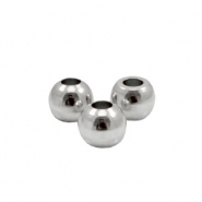 Kralen TQ metaal 6mm Antiek zilver
