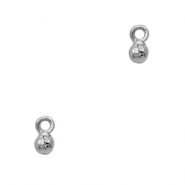 Bedels TQ metaal belletjes 5mm Antiek zilver