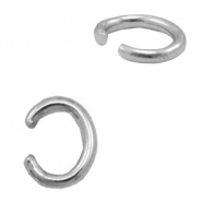 Onderdelen TQ metaal buigring ovaal Antiek zilver