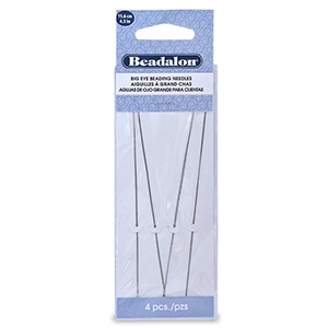 Beadalon rijgnaald 11.6cm groot oog Zilver