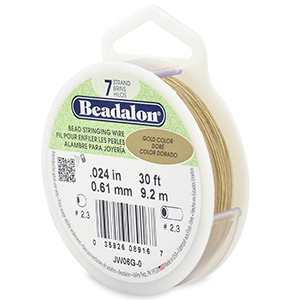 Beadalon Rijgdraad 7 draads 0.61mm Gold