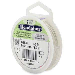 Beadalon Rijgdraad 7 draads 0.46mm Silver
