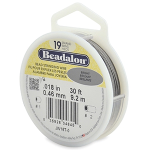 Beadalon Rijgdraad 19 draads 0.46mm Bright Stainless Steel