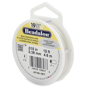 Beadalon Rijgdraad 19 draads 0.38mm Silver