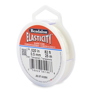 Beadalon elastiek rijgdraad 0.5mm 25 meter Clear