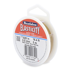 Beadalon elastiek rijgdraad 0.5mm 5 meter Satin Gold