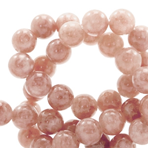Natuursteen kralen kwarts 4mm Light rosa-beige