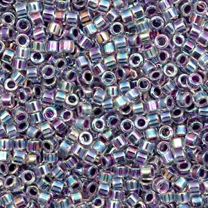 Miyuki kralen delica's 11/0 Amethyst lined crystal AB