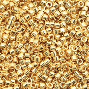 Miyuki kralen delica's 11/0 24kt gold plated