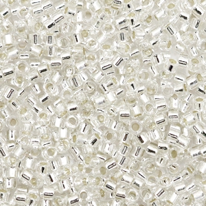 Miyuki kralen delica's 11/0 Silverlined crystal