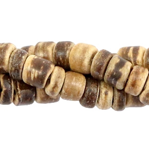 Kokos kralen disc 5-6mm Light brown (natuurlijke kleur van kokos)