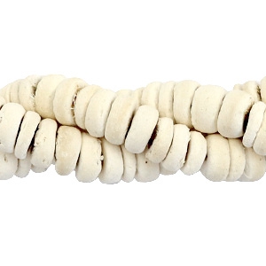 Kokos kralen disc 8mm White (natuurlijke kleur van kokos)