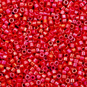Miyuki kralen delica's 11/0 Opaque luster red DB-214