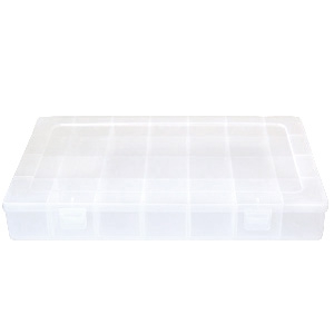 Sieraad display opbergbox 28 vaks Transparant