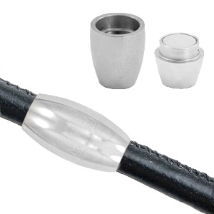 Roestvrij stalen (RVS) Stainless steel onderdelen magneetslot &Oslash;5mm Antiek zilver