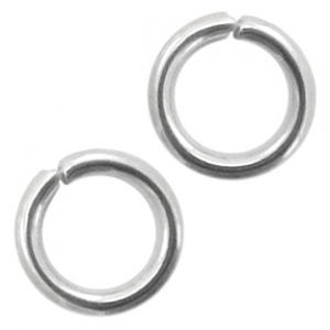Roestvrij stalen (RVS) Stainless steel onderdelen buigringen 5mm Antiek zilver