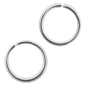 Roestvrij stalen (RVS) Stainless steel onderdelen buigringen 6mm Antiek zilver