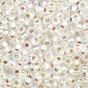 Miyuki rocailles 8/0 Silverlined AB crystal 8-1001