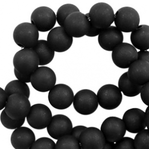 10 mm acryl kralen matt Black