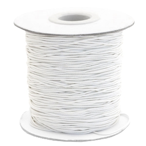 Gekleurd elastisch draad 1mm Off white