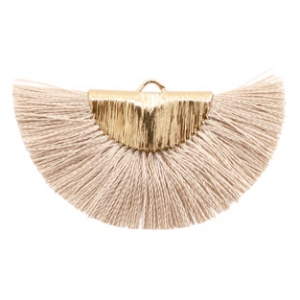 Kwastjes hanger Gold-misty grey rose