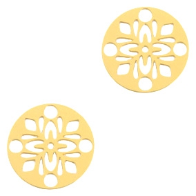 Hangers bohemian rond 14mm Goud
